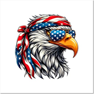 Eagle American USA Flag Sunglasses 4th of July Eagle Posters and Art